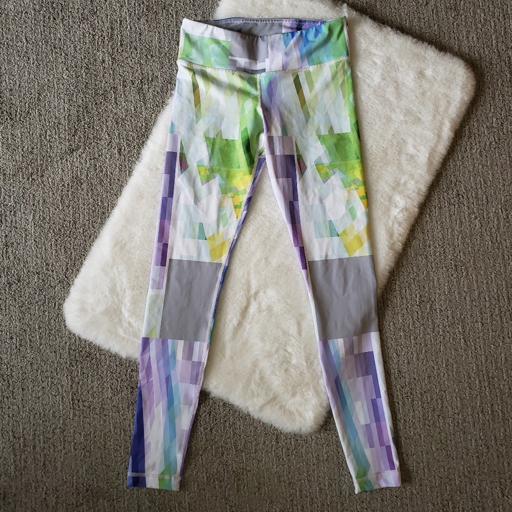VIMMIA Core Pant Pixel Leggings Small White Green Purple Blue Design Activewear